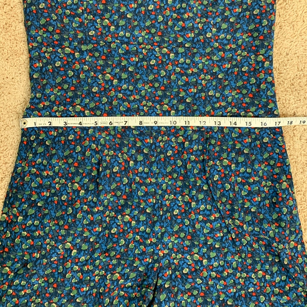 Zara Basic Medium Blue Multicolor Dots Sleeveless… - image 4